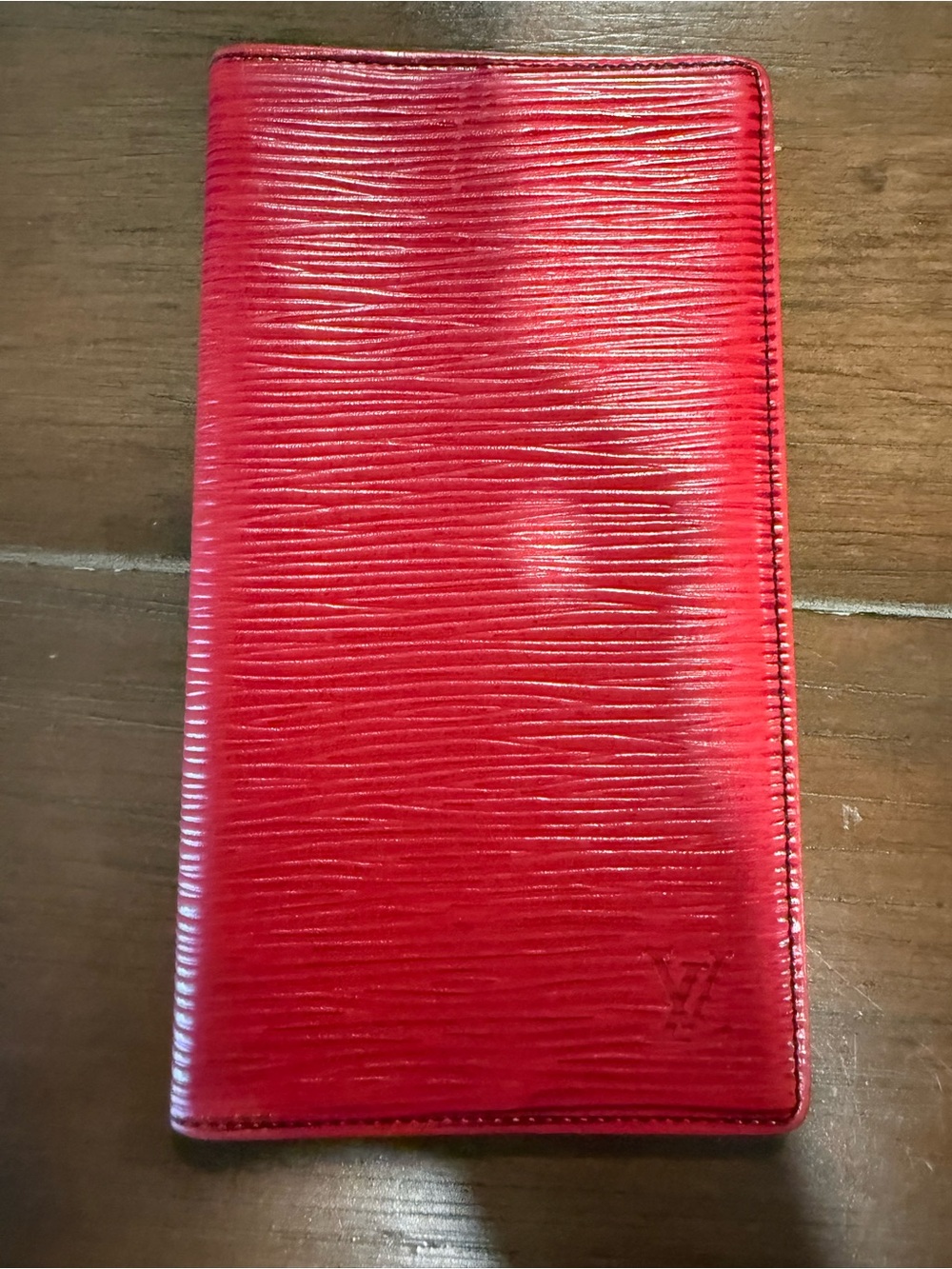 Louis Vuitton Red Epi Leather Long Wallet